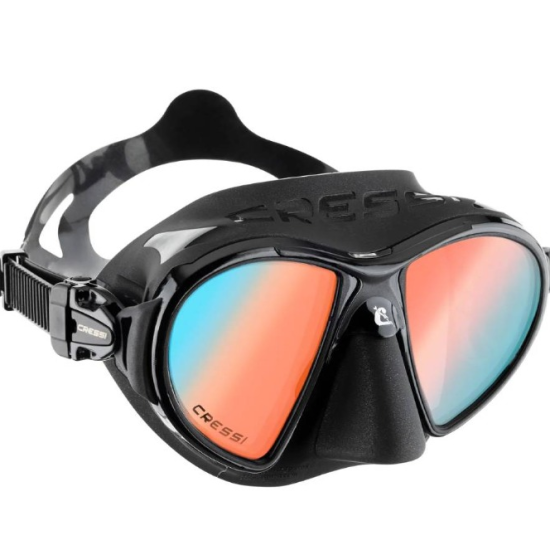 Mask Cressi Zeus BK-BK Iridium Lense (UV BL/OR LENS)